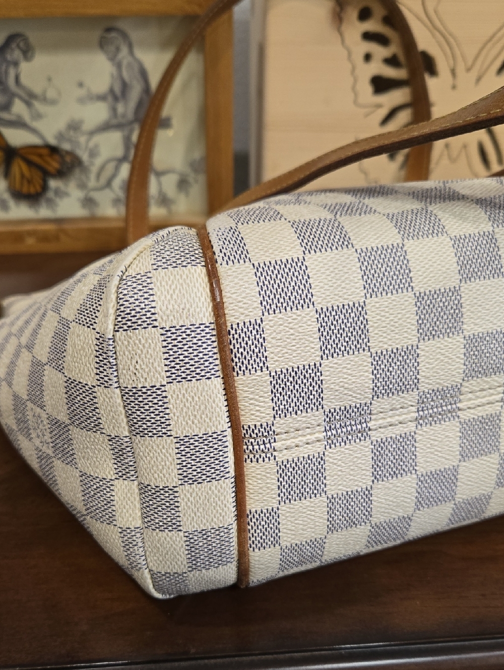 LOUIS VUITTON TOTALLY PM DAMIER AZUR SHOULDER BAG - GUC! - Picture 8 of 16